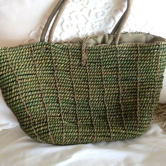Boho Straw Tote/ Beach Bag - Picture 4 of 8